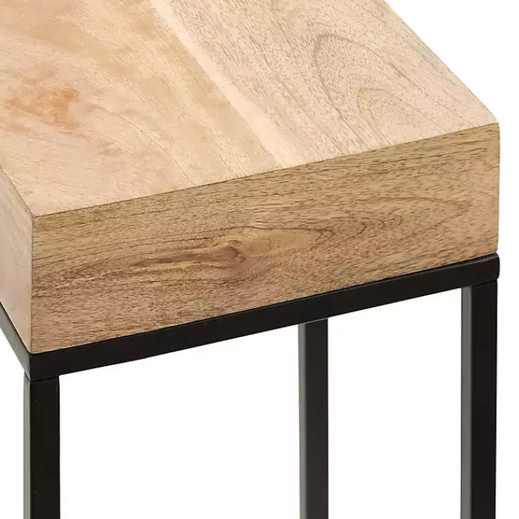 Kirklands Home Accent & End Tables|Mango Wood Tabletop Square Side Table Tan