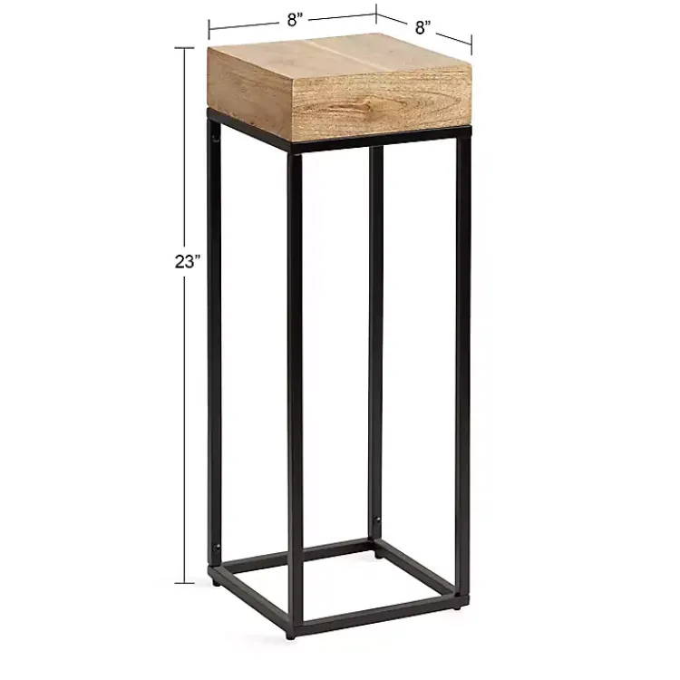 Kirklands Home Accent & End Tables|Mango Wood Tabletop Square Side Table Tan