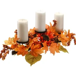 Maple Leaf Candleholder Centerpiece Arrangements & Greenery