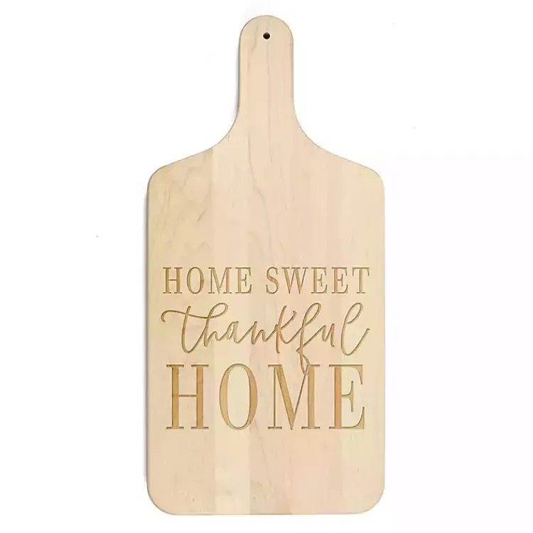 Kirklands Home Serving & Entertaining|Maple Wood Home Sweet Thankful Home Cutting Board Tan