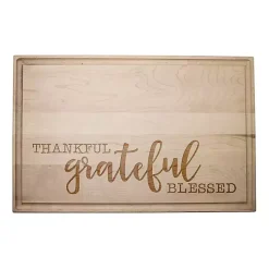 Kirklands Home Serving & Entertaining|Maple Wood Thankful Grateful Blessed Cutting Board Tan