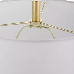 Kirklands Home Buffet Lamps|Marble and Gold Turret Buffet Lamp White