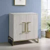 Kirklands Home Cabinets & Sideboards|Marble Finish Gold Handle Storage Cabinet
