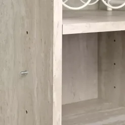 Kirklands Home Cabinets & Sideboards|Marble Finish Gold Handle Storage Cabinet