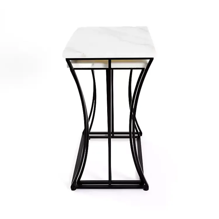 Kirklands Home Accent & End Tables|Marble Nesting Accent Tables, Set of 2 White