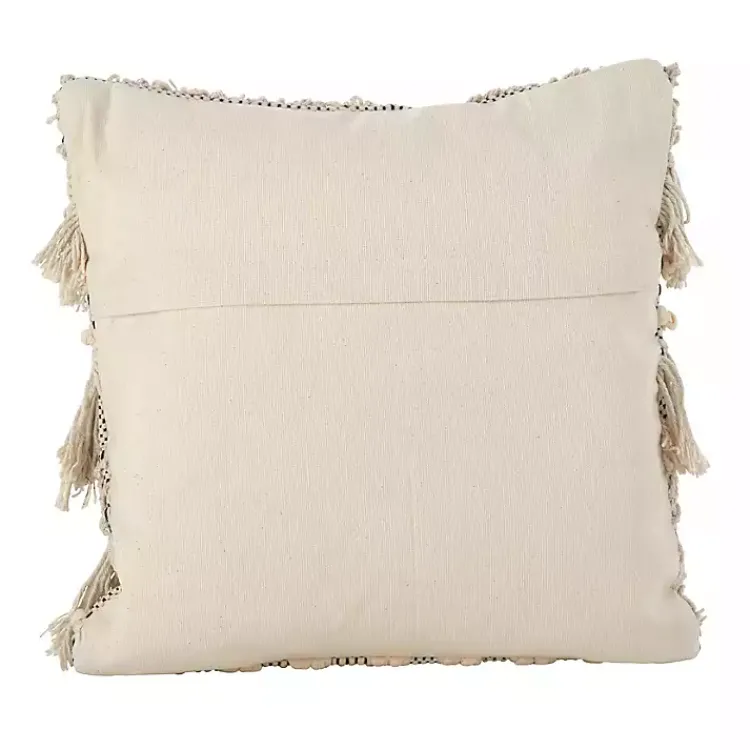 Clearance Mari Moroccan Fringe Chunky Knit Pillow Pillows