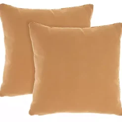 Outlet Marigold Cable Knit Throw Pillows, Set of 2 Pillows