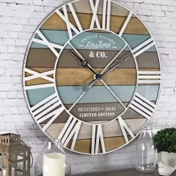 Kirklands Home Clocks|Maritime Planks Wall Clock