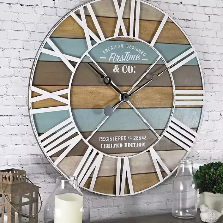Kirklands Home Clocks|Maritime Planks Wall Clock