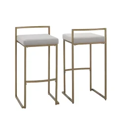 Kirklands Home Bar Stools & Counter Height Stools|Marley and Gold Bar Stools, Set of 2 Gray