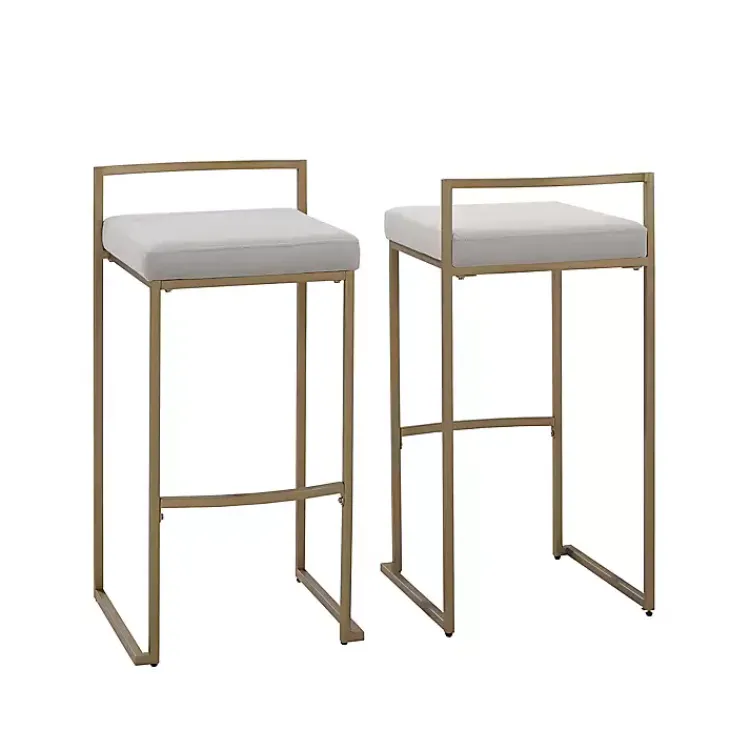 Kirklands Home Bar Stools & Counter Height Stools|Marley and Gold Bar Stools, Set of 2 Gray
