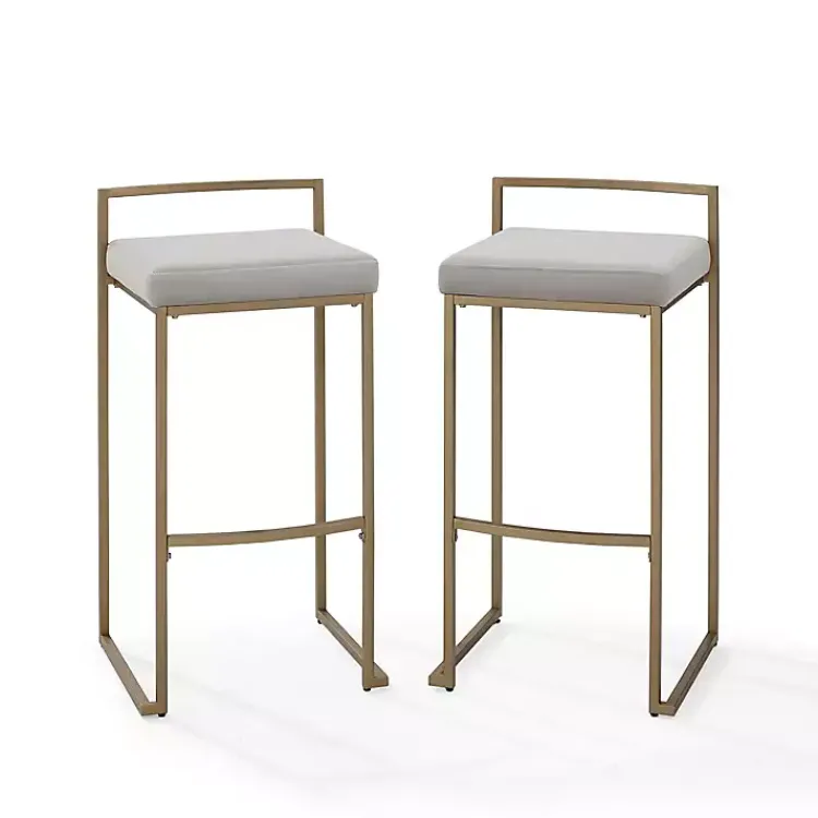 Kirklands Home Bar Stools & Counter Height Stools|Marley and Gold Bar Stools, Set of 2 Gray