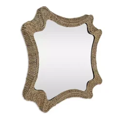 Kirklands Home Decorative Mirrors|Marley Natural Woven Rope Wall Mirror