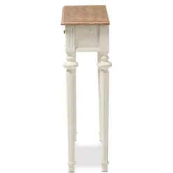 Kirklands Home Console Tables|Marquetterie Whitewashed Oak Top Console Table