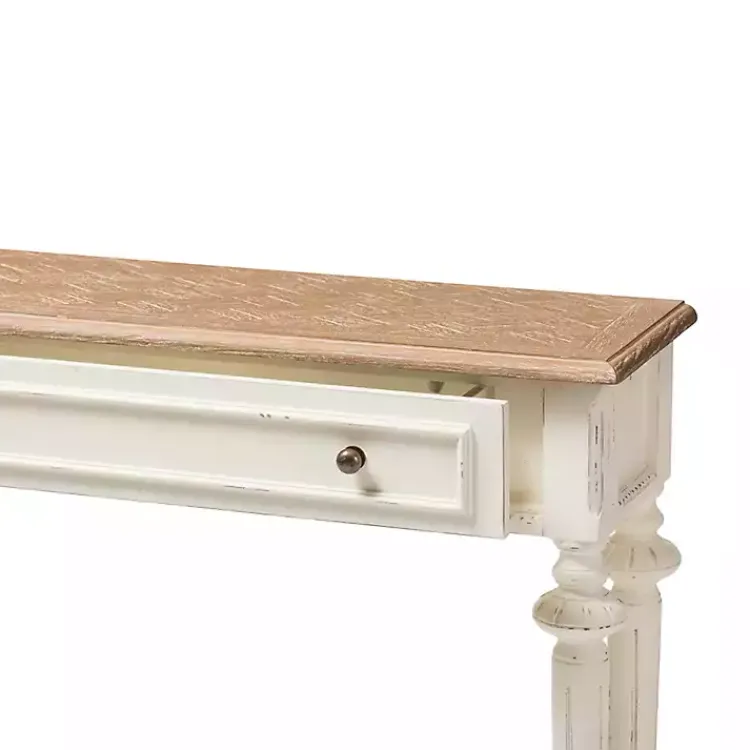 Kirklands Home Console Tables|Marquetterie Whitewashed Oak Top Console Table