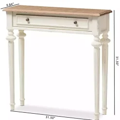 Kirklands Home Console Tables|Marquetterie Whitewashed Oak Top Console Table