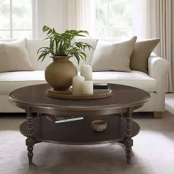 Kirklands Home Coffee Tables|Martha Stewart Round Coffee Table Brown