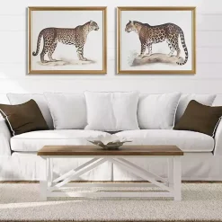 Kirklands Home Framed Art|Martha Stewart Cheetahs Framed Wall Art, Set of 2