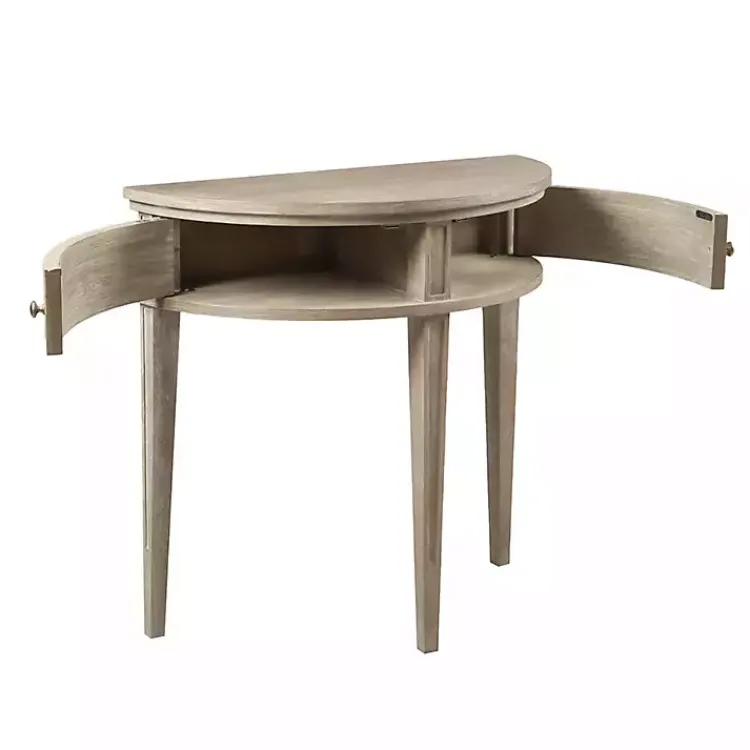 Kirklands Home Console Tables|Martha Stewart Half Moon Console Table Tan