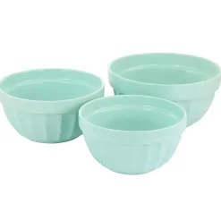 Kirklands Home Serving & Entertaining|Martha Stewart Mint Stoneware Bowls, Set of 3 Blue