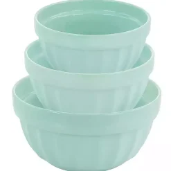 Kirklands Home Serving & Entertaining|Martha Stewart Mint Stoneware Bowls, Set of 3 Blue