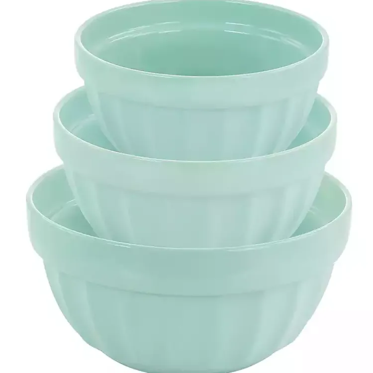 Kirklands Home Serving & Entertaining|Martha Stewart Mint Stoneware Bowls, Set of 3 Blue