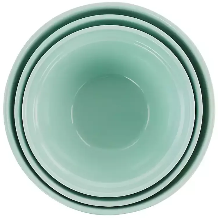 Kirklands Home Serving & Entertaining|Martha Stewart Mint Stoneware Bowls, Set of 3 Blue
