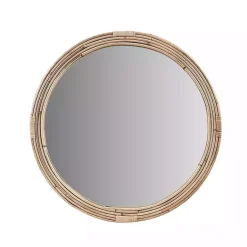 Kirklands Home Decorative Mirrors|Martha Stewart Natural Round Rattan Wall Mirror
