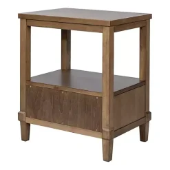 Kirklands Home Nightstands|Martha Stewart Toasted Almond Wood Nightsd Tan