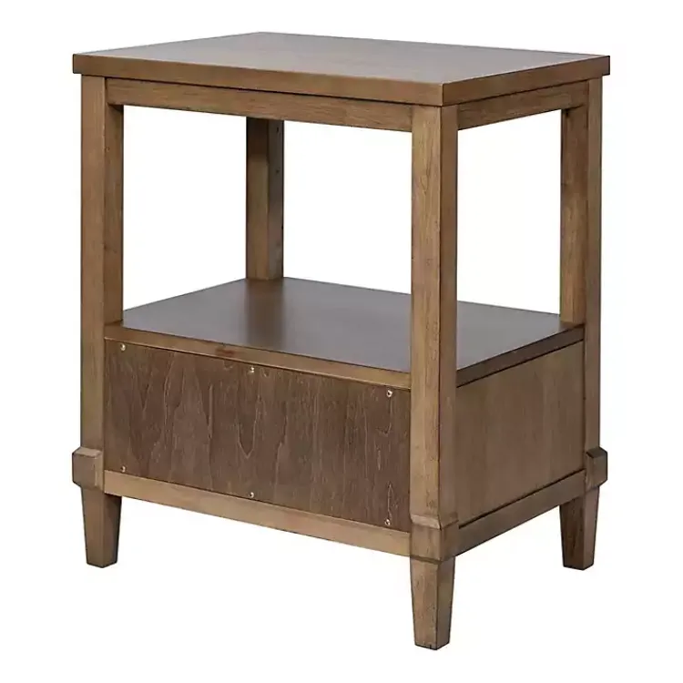 Kirklands Home Nightstands|Martha Stewart Toasted Almond Wood Nightsd Tan