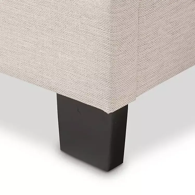 Kirklands Home Beds & Headboards|Mary Beige Button Tufted King Bed Frame Ivory