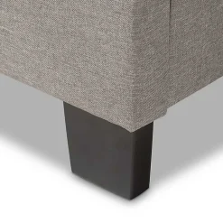 Kirklands Home Beds & Headboards|Mary Light Button Tufted Full Bed Frame Gray