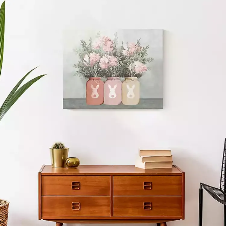Clearance Mason Jars Easter Bouquet Canvas Art Print Easter Decorations