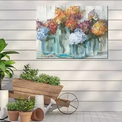 Kirklands Home Outdoor Wall Decor|Mason Jars Outdoor Canvas Art Print Multi