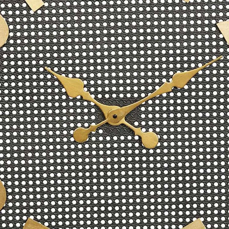 Kirklands Home Clocks|Matte Black Iron Wall Clock, 32 in.