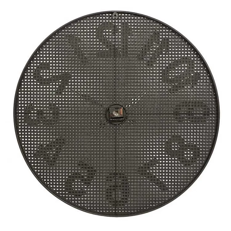 Kirklands Home Clocks|Matte Black Iron Wall Clock, 32 in.