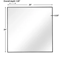 Kirklands Home Decorative Mirrors|Matte Metal Square Framed Mirror Black