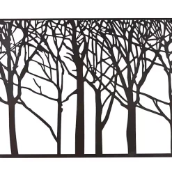 Kirklands Home Wall Plaques|Matte Metal Tree Frame Wall Plaque Black