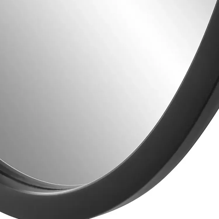 Kirklands Home Decorative Mirrors|Matte Black Modern Asymmetrical Wall Mirror