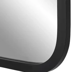 Kirklands Home Framed Mirrors|Matte Black Rectangular Wall Mirror