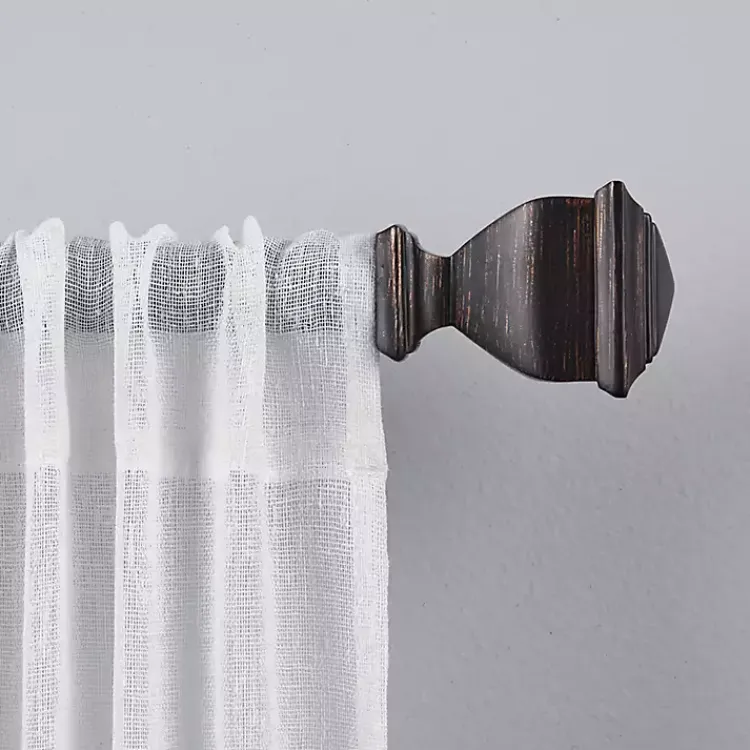 Kirklands Home Curtain Rods & Hardware|Matte Bronze Nathan Curtain Rod, 72 in. Brown