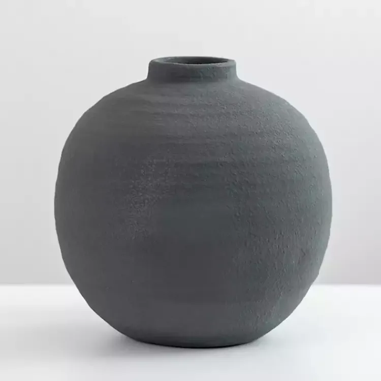 Matte Charcoal Rotund Vase Vases