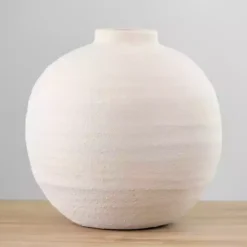 Matte Eggshell Rotund Vase Vases