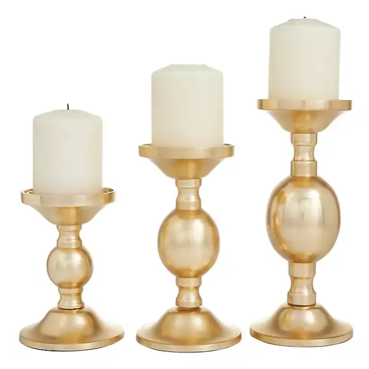 Clearance Matte Metal 3-pc. Pillar Candle Holder Set Candle Holders