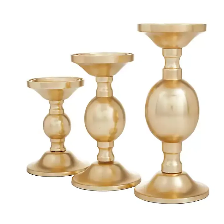 Clearance Matte Metal 3-pc. Pillar Candle Holder Set Candle Holders