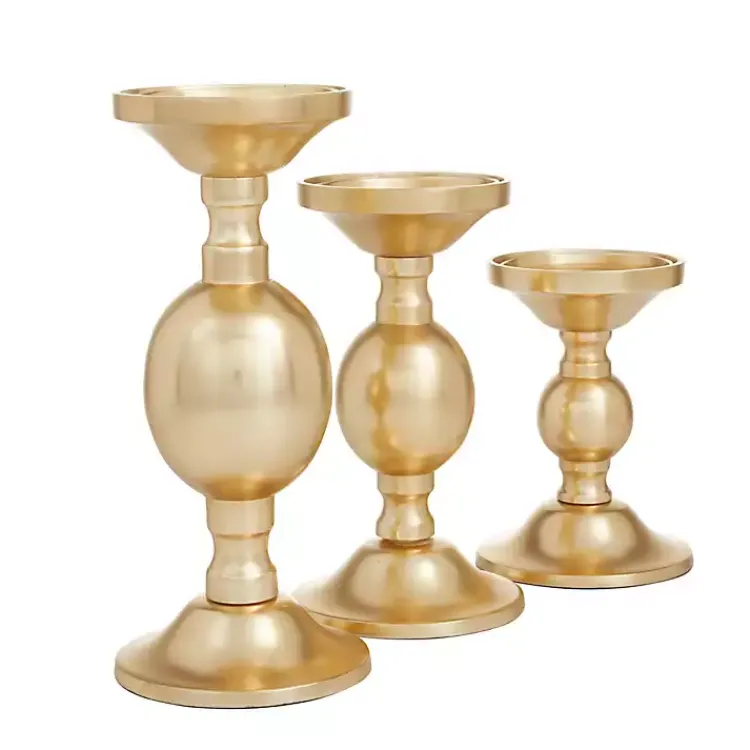 Clearance Matte Metal 3-pc. Pillar Candle Holder Set Candle Holders