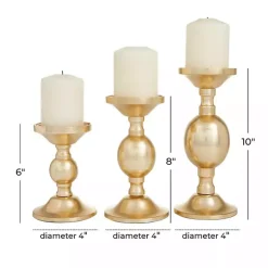 Clearance Matte Metal 3-pc. Pillar Candle Holder Set Candle Holders