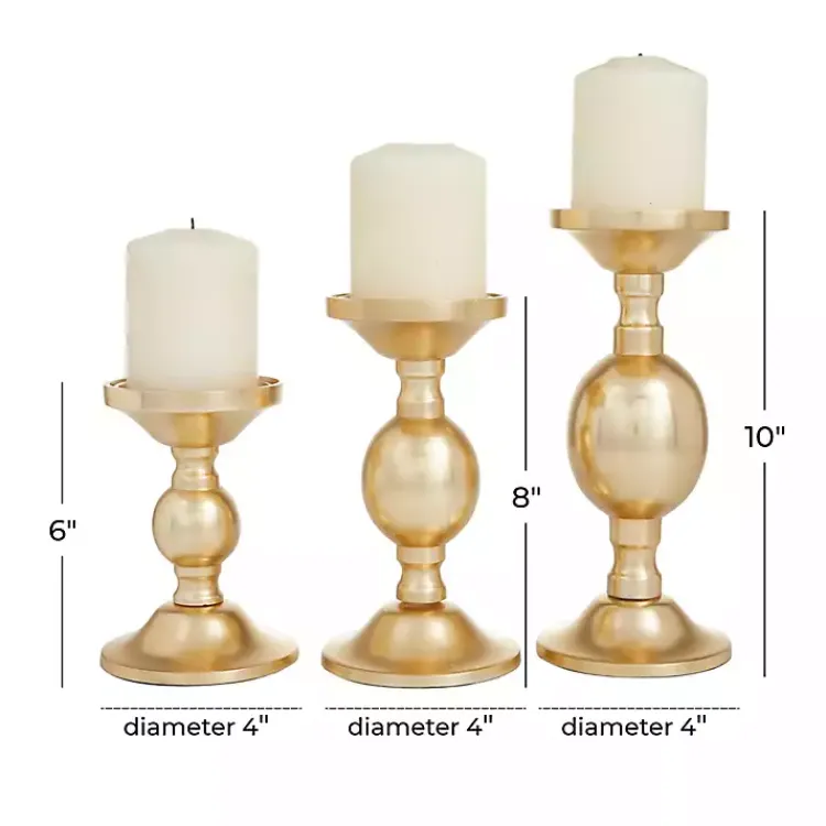 Clearance Matte Metal 3-pc. Pillar Candle Holder Set Candle Holders