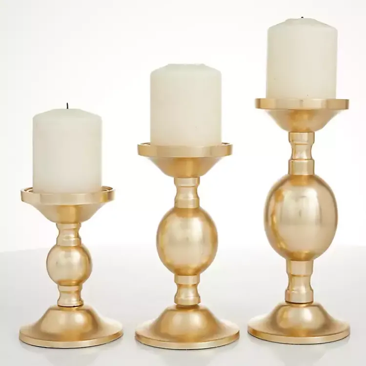 Clearance Matte Metal 3-pc. Pillar Candle Holder Set Candle Holders