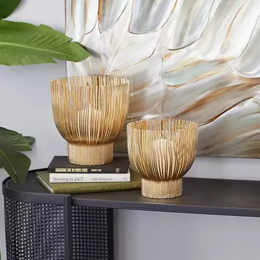 Sale Matte Straws 2-pc. Votive Candle Holder Set Candle Holders
